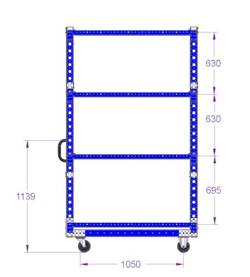 Flat Shelf Cart - 1330 x 840 mm