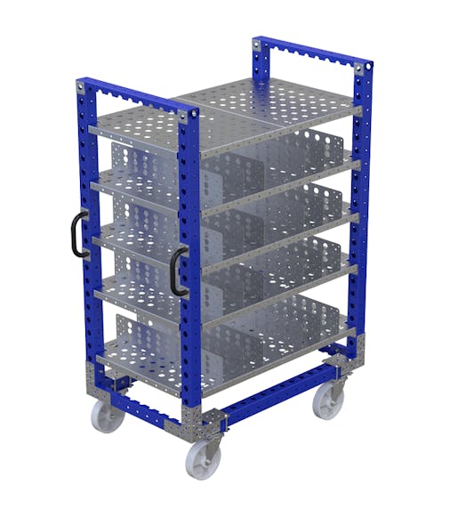 Shelf Cart W Dividers - 1260 x 770 mm