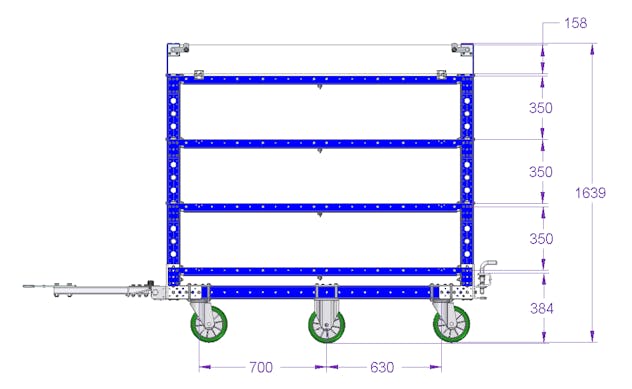 Shelf Cart - 66 x 33 inch