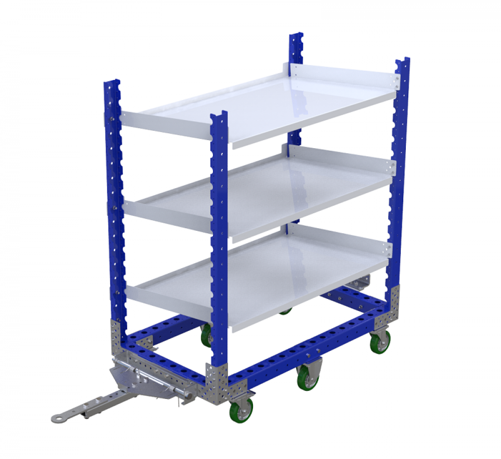 FlexQube Material Handling flow shelf cart