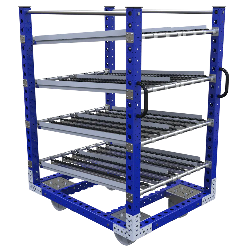 Roller Rail Rack Roller Rail Cart - 1260 x 980 mm | FlexQube