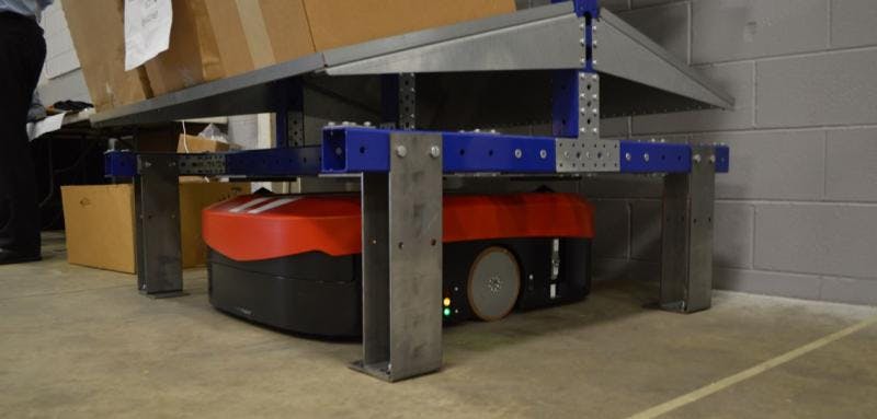 FlexQube cart integrated with an AGV