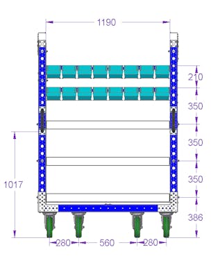 Kit cart - 1330 x 700 mm