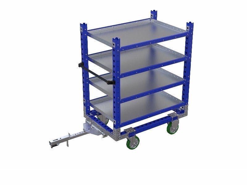 FlexQube shelf cart for plastic containers