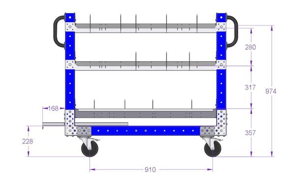 Line Side Flow Shelf Rack