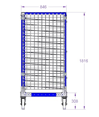 Flow Shelf Cart with fence 1260 x 840 mm