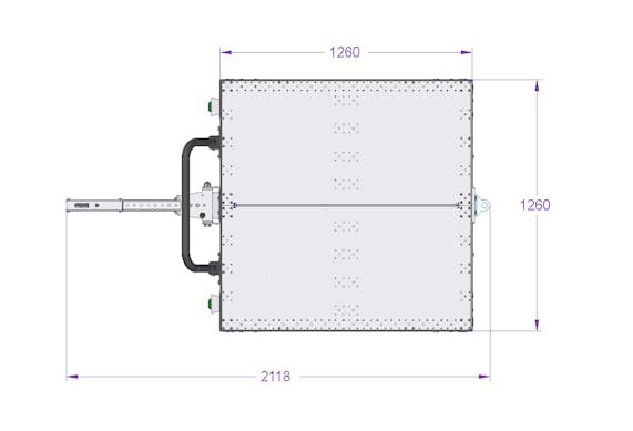 Flat Deck Tugger Cart 50 x 50 inch