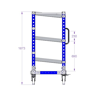 Flow Shelf Cart 1190 x 770 mm (47 x 30 inch)
