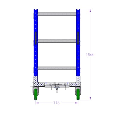Flat Shelf Cart 1260 x 840 mm
