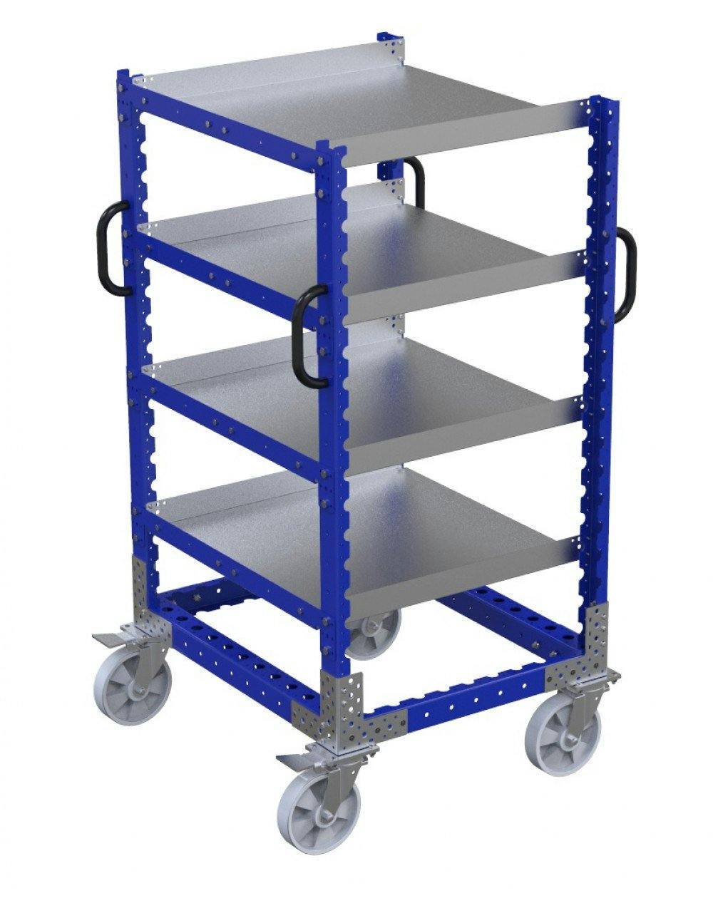 FlexQube modular flat shelf cart