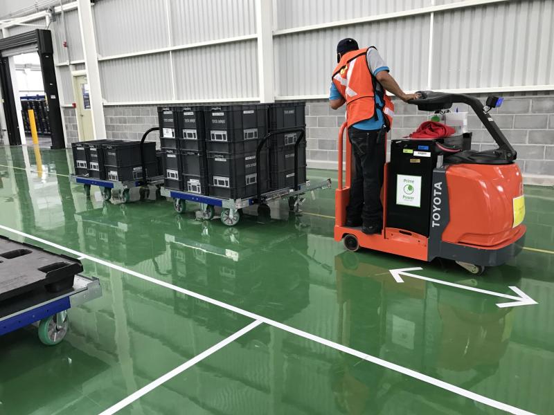 FlexQube Material Handling tugger carts