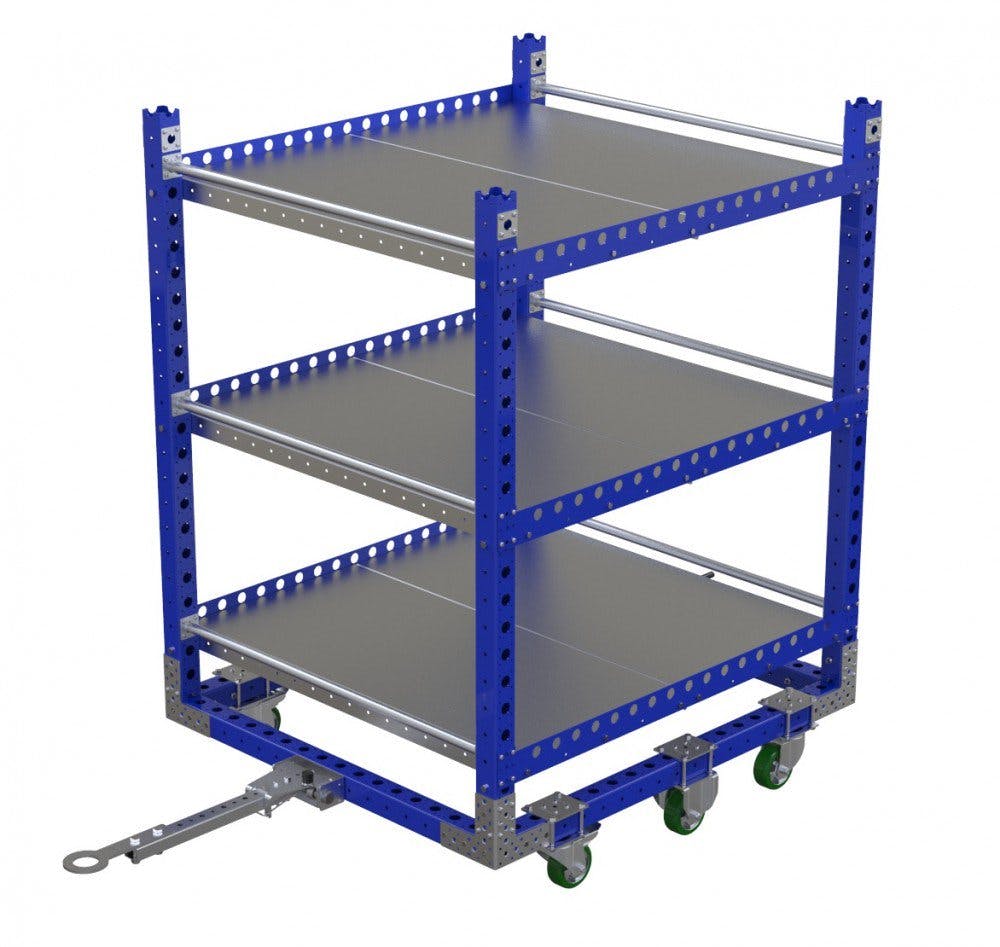 FlexQube Material Handling heavy duty shelf cart