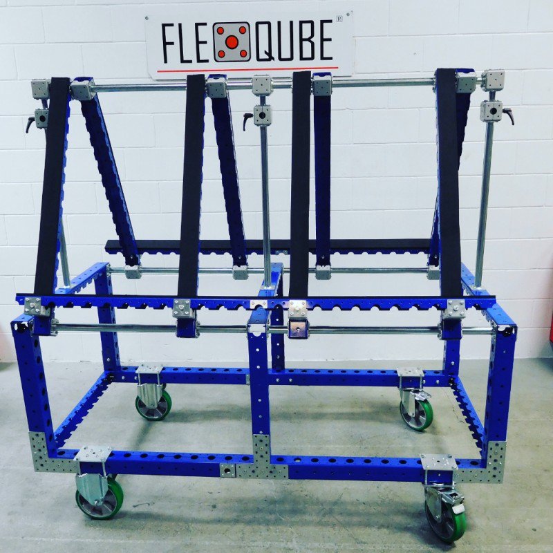 Cart for manufacturing of windows and doors