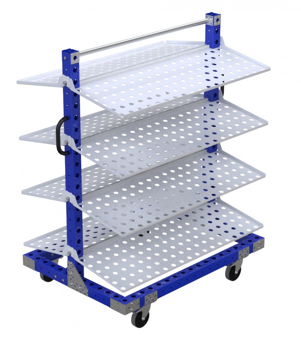 FlexQube Material Handling removable shelf cart