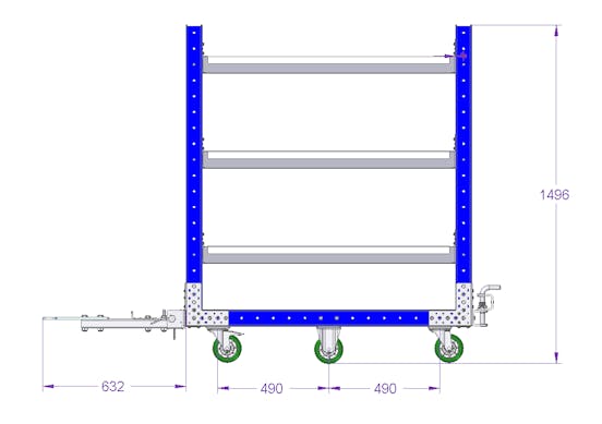 Flow Shelf Cart - 1260 x 700 mm