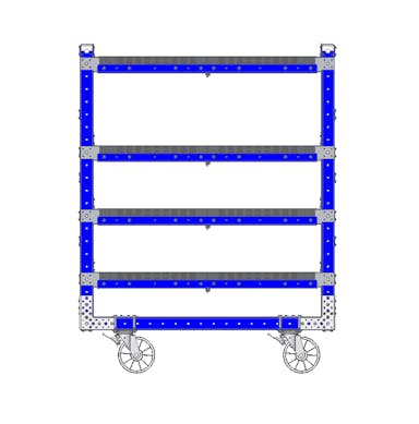 Flow shelf cart 1400 x 1260 mm