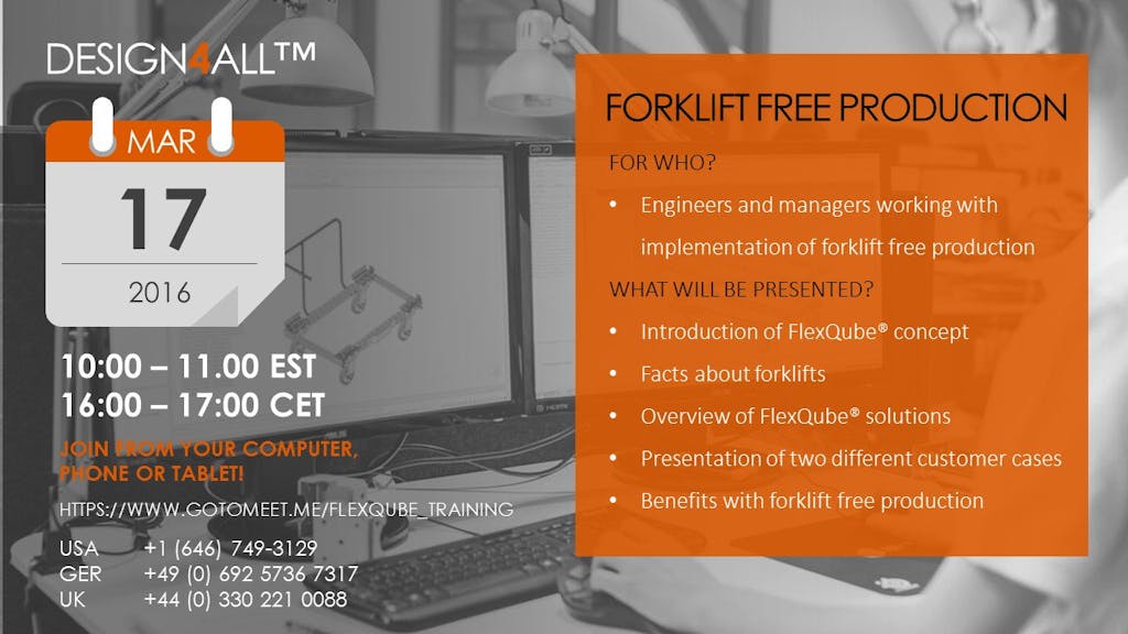 Free Webinar - Forklift free production!