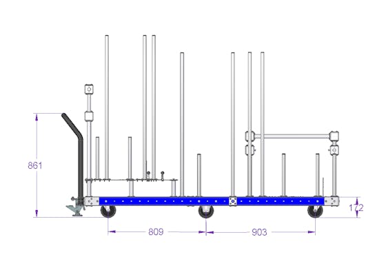 Kit-cart for Plastic panels - 83 x 41 inch