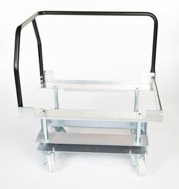 Half pallet cart for E-frame