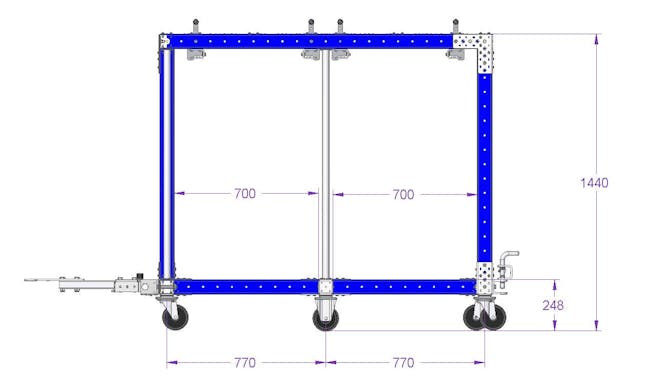Mother Daughter Cart System 4 in 1 High Dollies with Shelves