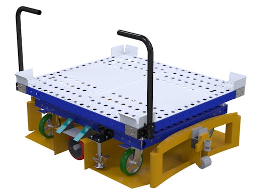 Modular & industrial material handling pallet cart by FlexQube