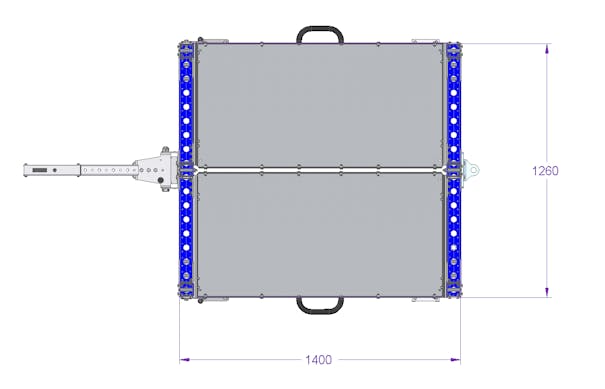 Telescopic Shelf Cart – 55 x 49 inches