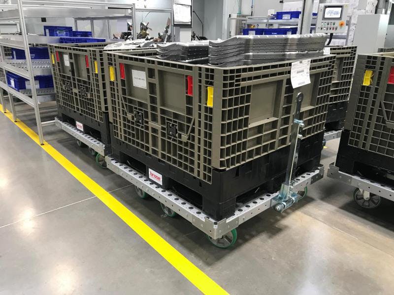 material handling pallet and container carts