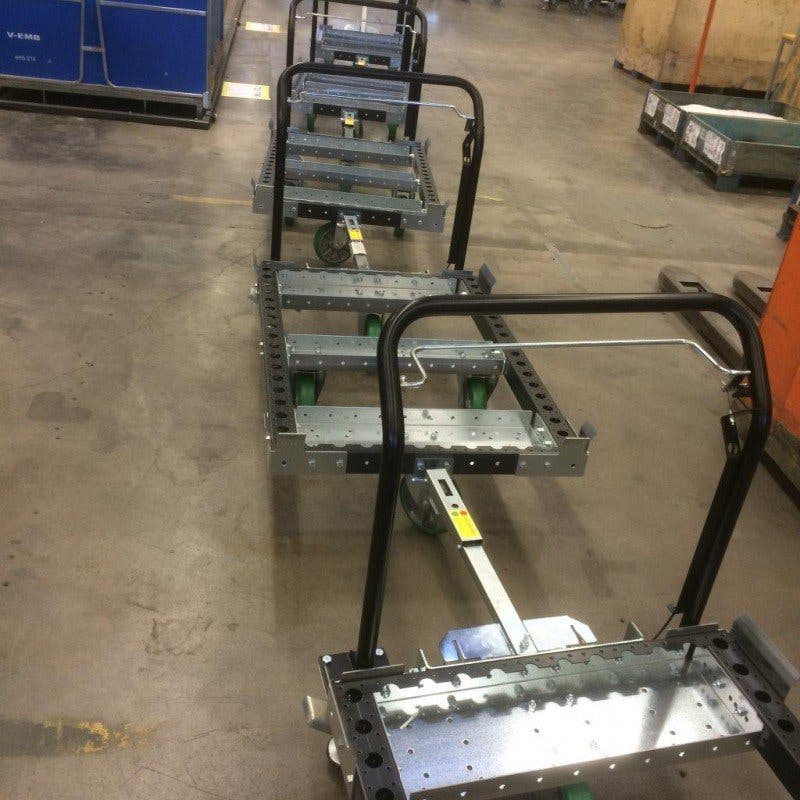 FlexQube Material Handling tugger carts