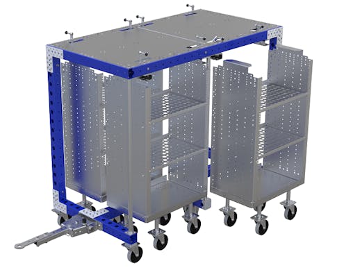 Mother Daughter Cart System 4 in 1 High Dollies with Shelves