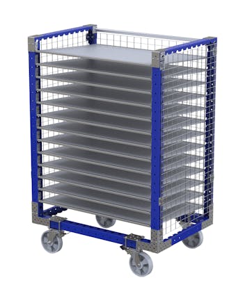 Flow Shelf Cart with fence 1260 x 840 mm