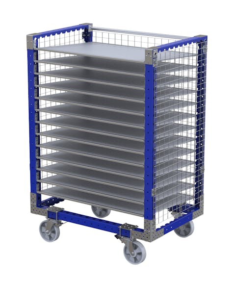 Flow Shelf Cart with fence 1260 x 840 mm