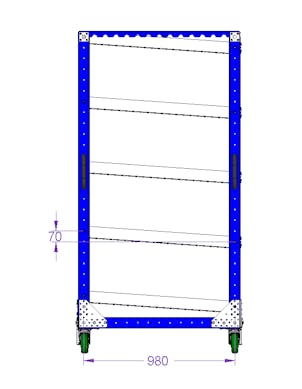 Flow Shelf Cart - 1050 x 1400 mm