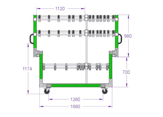 Material Presentation Rack 1960 x 840 mm