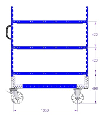 Flat Shelf Cart - 1260 x 700 mm
