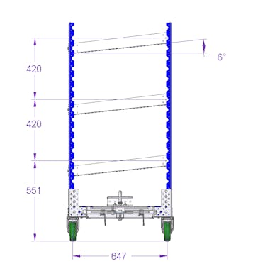 Flow Shelf Cart - 1260 x 700 mm