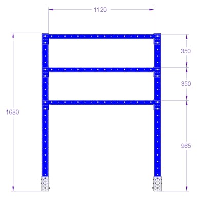 Flat Shelf Rack - 1260 x 420 mm