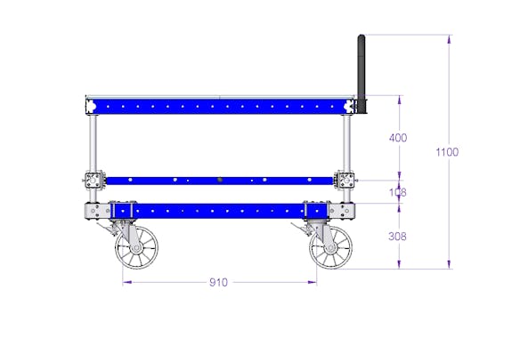High Pallet Cart With Extra Tray
