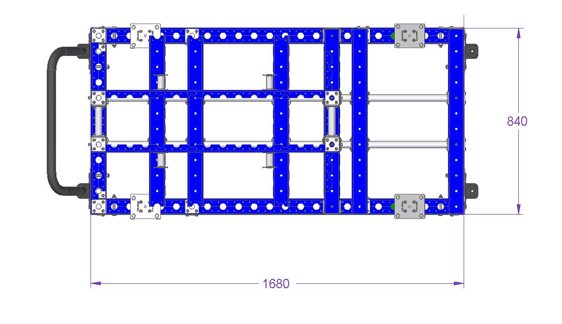 Carro de montaje de puerta grande