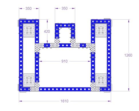 Low Rider Pallet Cart With Picking Area - 1610 x 1260 mm