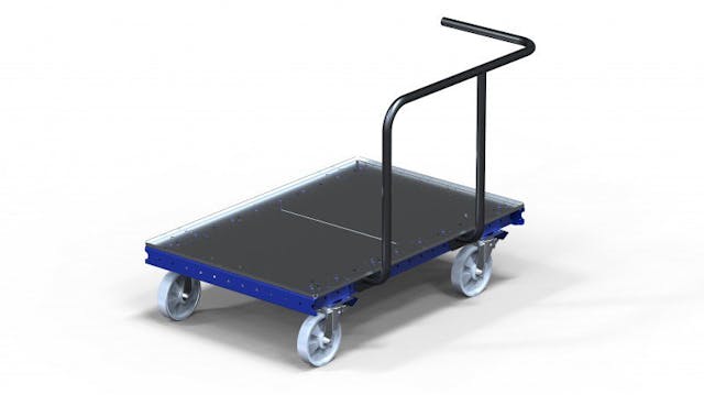 FlexQube modular flat deck tugger cart for Liftrunner frames