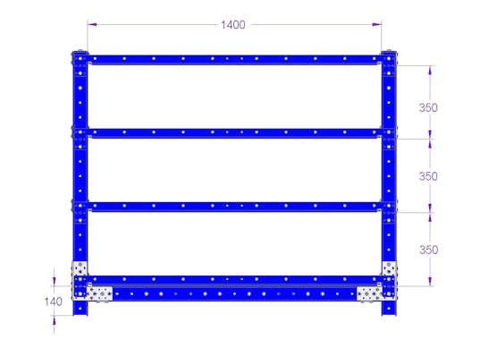Stackable Shelf Rack - 1540 x 630 mm