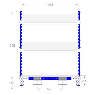 Flow Shelf Cart - 1050 x 1330 mm