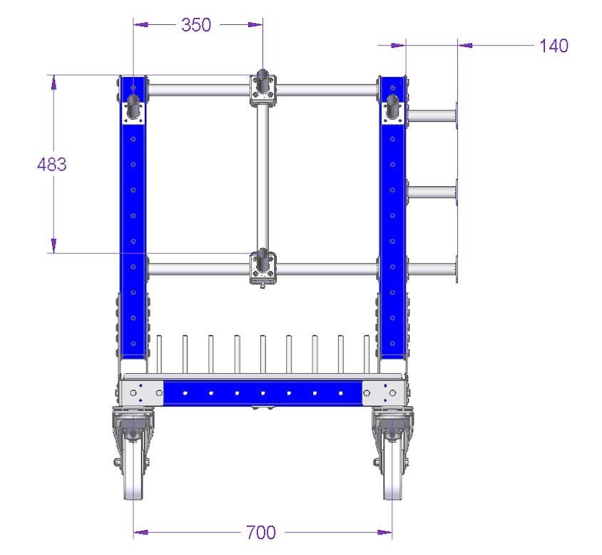 Angled Cart – 1190 x 770 mm | FlexQube