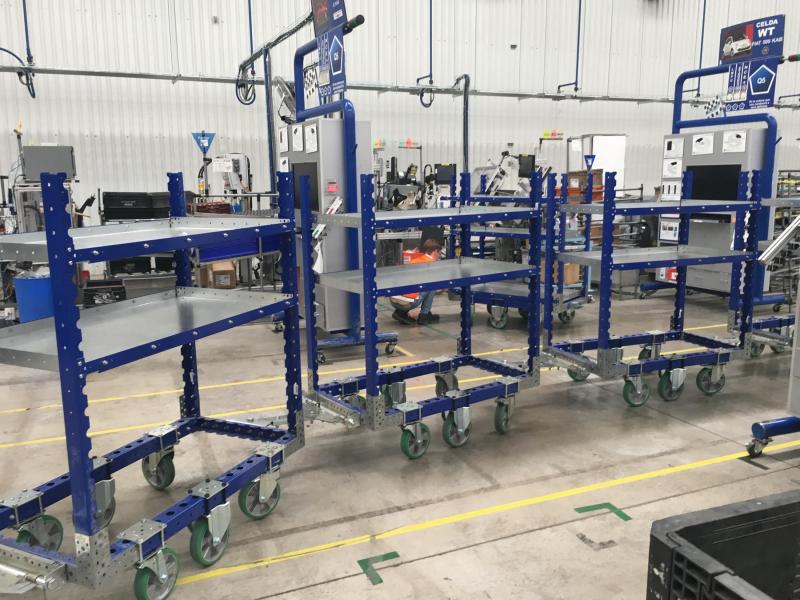 FlexQube Material Handling shelf carts