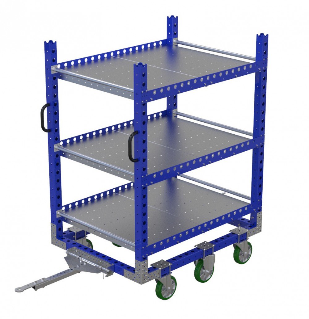 FlexQube Material Handling heavy duty shelf cart