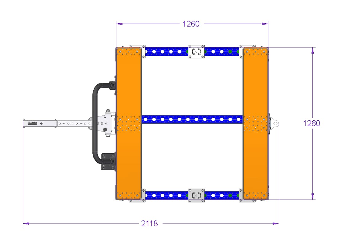 Tugger Train Cart - 50 x 50 inch | FlexQube