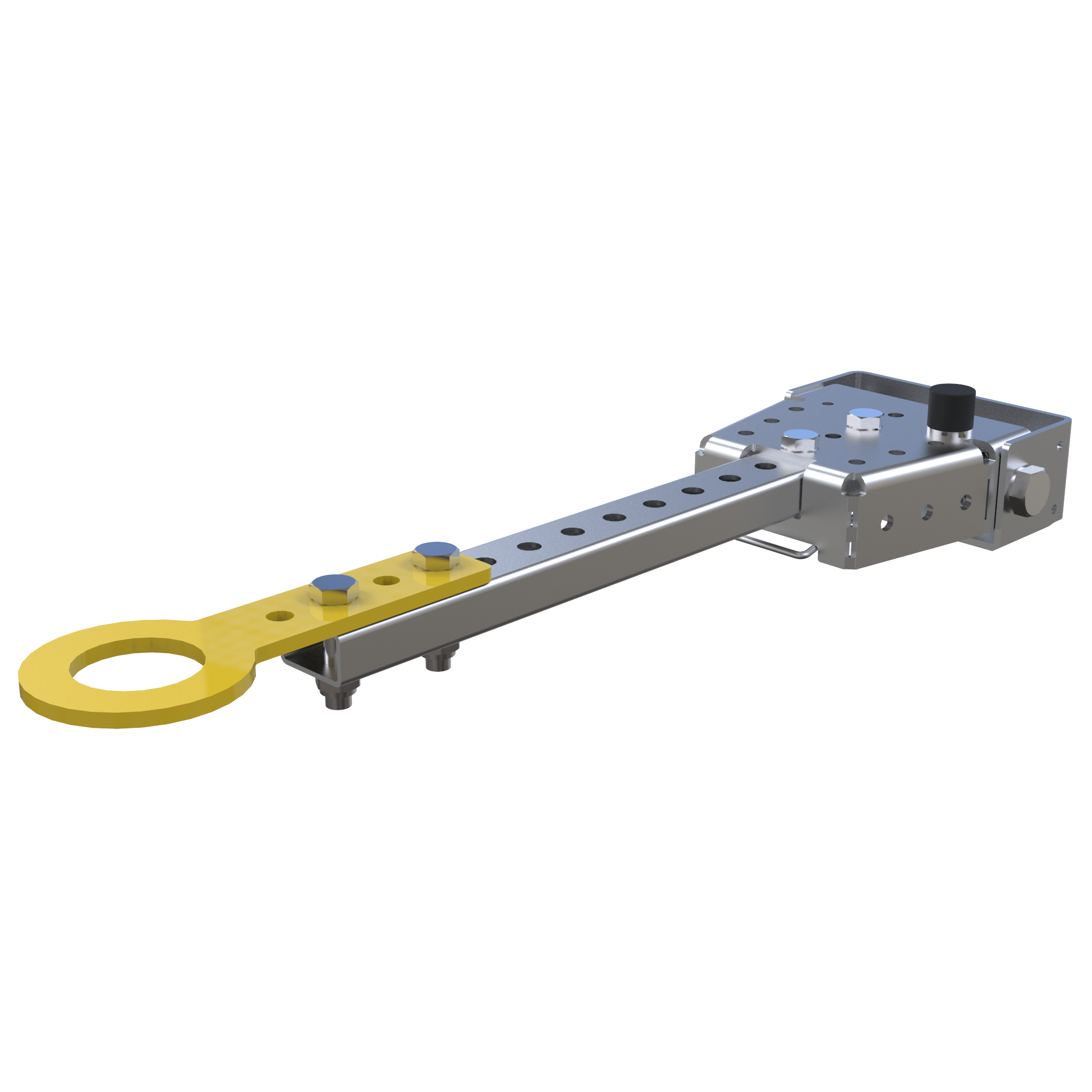 Standard FlexQube tongue and hitch tow bar.