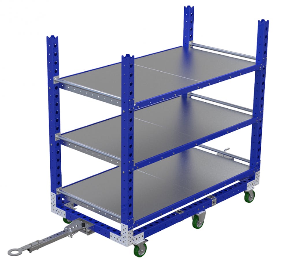 FlexQube Material Handling heavy duty shelf cart