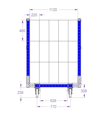 Compartment Cart - 1260 x 840 mm