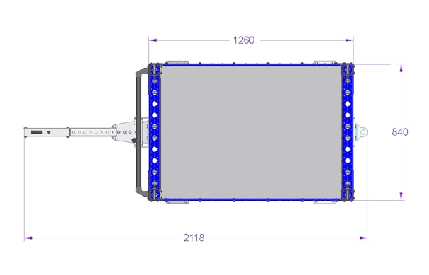 Shelf Cart 1260 x 840 mm for Plastic Containers